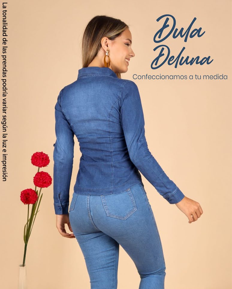 Camisa de Mujer Casual Urbano Denim Manga Larga Kamila