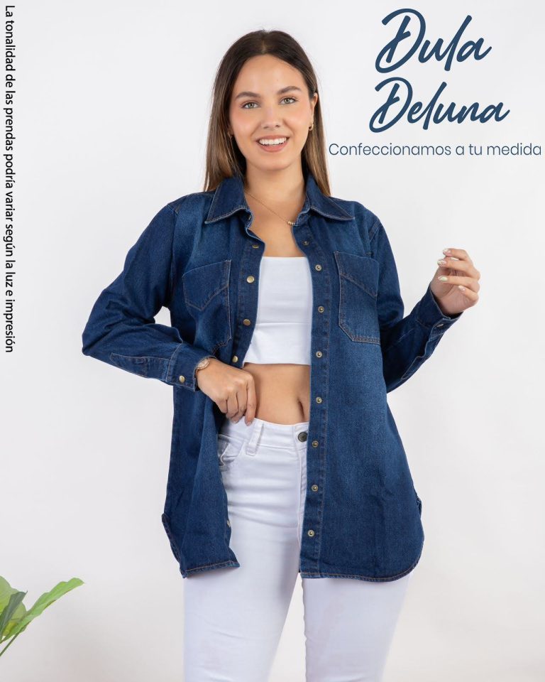 Camisa de Mujer Casual Urbano Jean Oversize Manga Larga Mujer