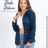 Casaca Jean Abrigo Mujer Salida Casual Cotton con Capucha Arya