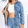 Casaca Jean Abrigo para Mujer Evento Casual Cotton con Capucha Arya