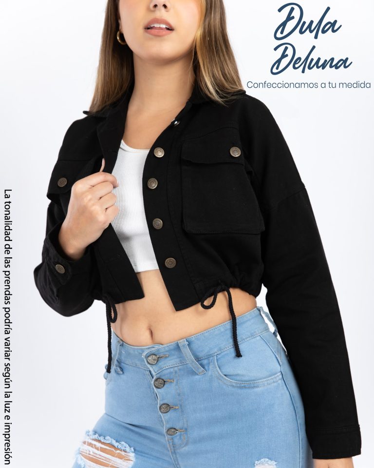 Casaca de Mujer Casual Elegante Drill Cargo Crop Ajustable Karime