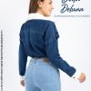 Casaca Jean Mujer Casual Atemporal Cargo Crop Cotton Forrada Lady