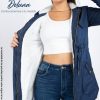 Casaca Abrigo de Mujer Casual Fiesta Denim Cotton con Capucha Masiel