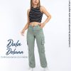 Pantalón Cargo para Mujer Drill Casual Urbano Recto Chelsy