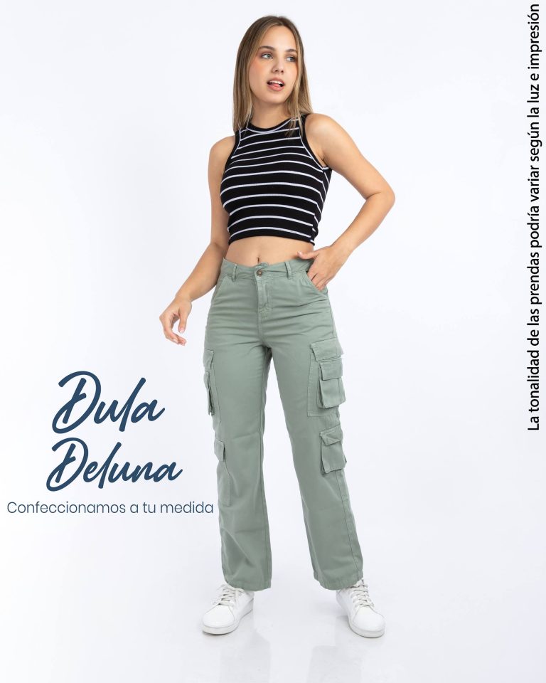 Pantalón Cargo para Mujer Drill Casual Urbano Recto Chelsy