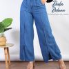 Pantalón Denim Palazo para Mujer Casual Fiesta Tiro Alto Mabel