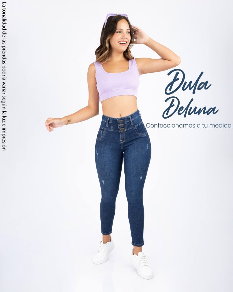 Pantalón Jean para Mujer Casual Fiesta Tiro Alto Stretch Skinny Malu
