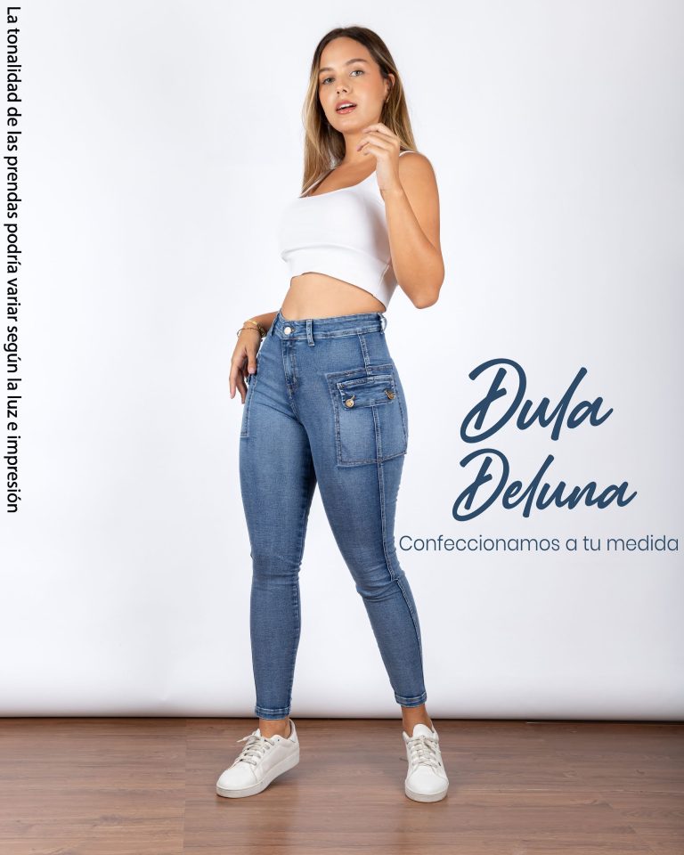Pantalón para Mujer Jean Cargo Skinny Stretch Micaela Casual Fiesta