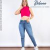 Pantalón Jean para Mujer Skinny Casual Fiesta Tiro Alto Mom