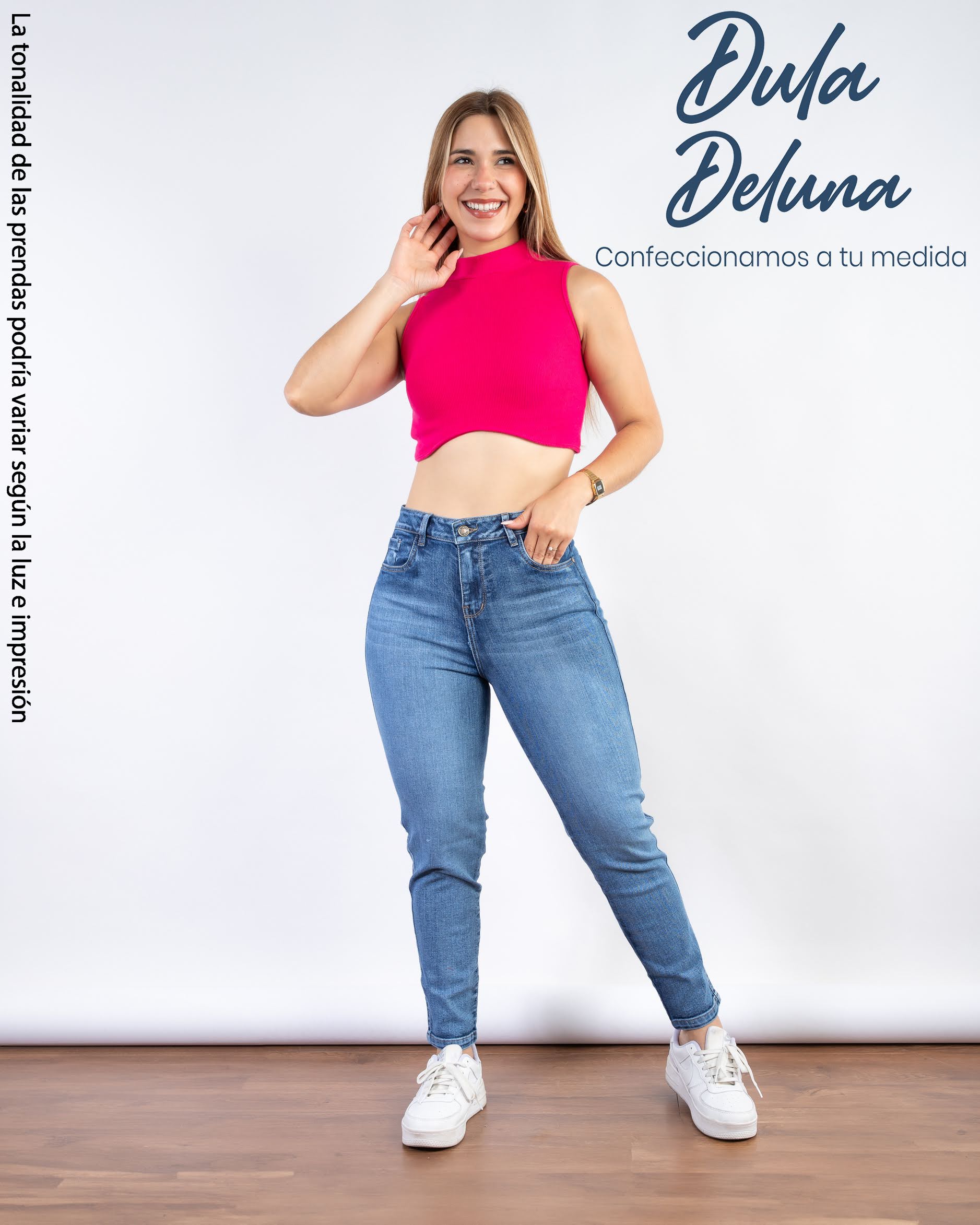 Pantalón Jean para Mujer Skinny Casual Fiesta Tiro Alto Mom