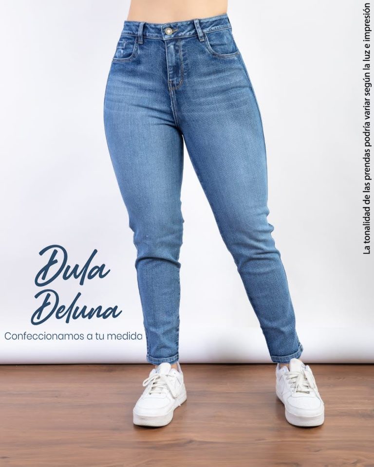 Pantalón Jean de Mujer Skinny Casual Urbano Tiro Alto Mom