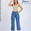 Pantalón Cargo de Mujer Casual Urbano Denim Palazo Karol