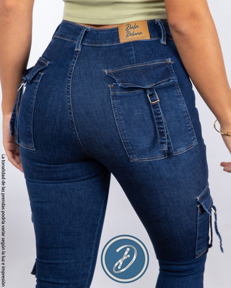 Pantalón para Mujer Jean Stretch Casual Fiesta Cargo Skinny Viena