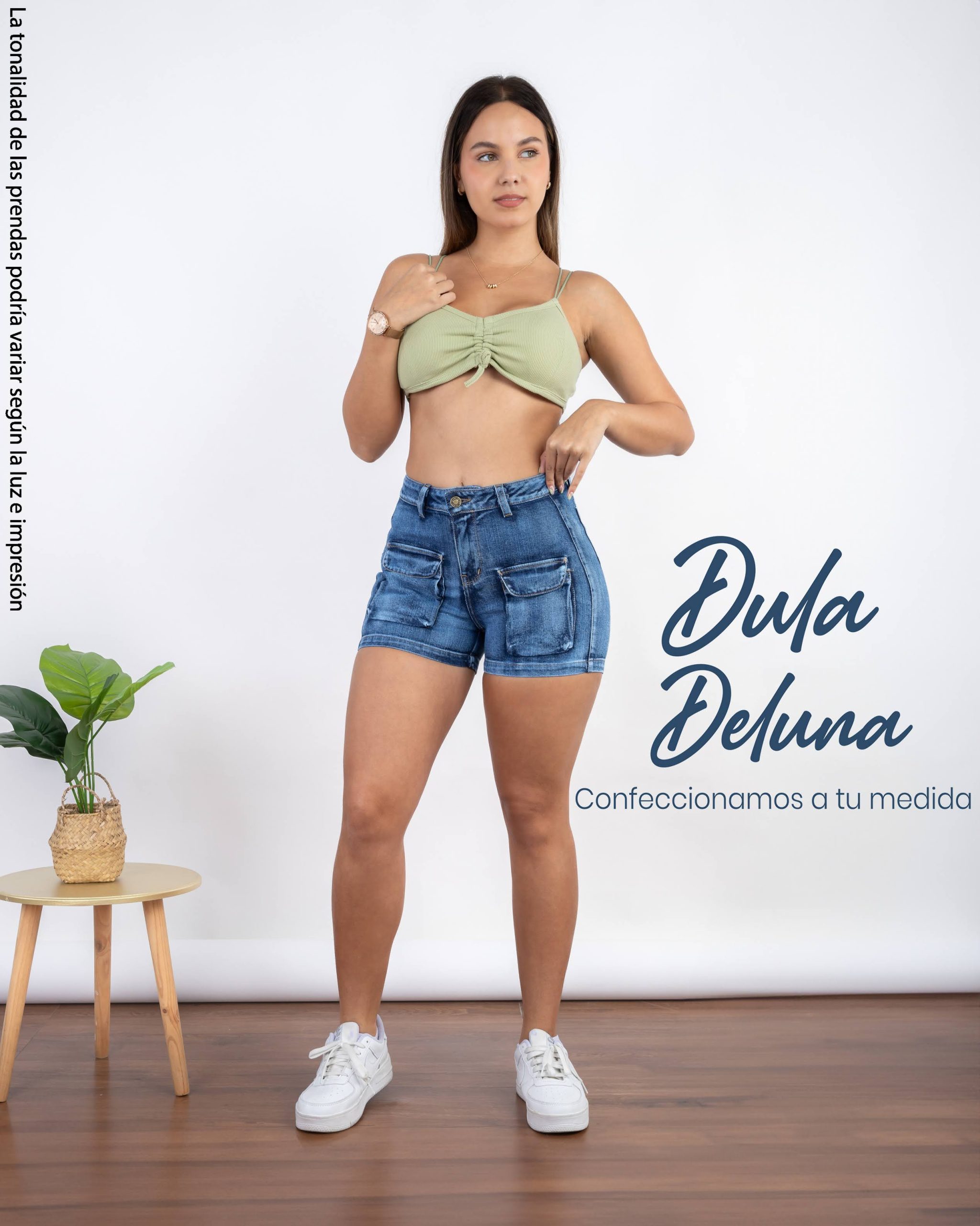 Short para Mujer Cargo Casual Urbano Jean Stretch Brisa