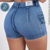 Short Jean Mujer Stretch Casual Elegante con Bolsillos Kaela