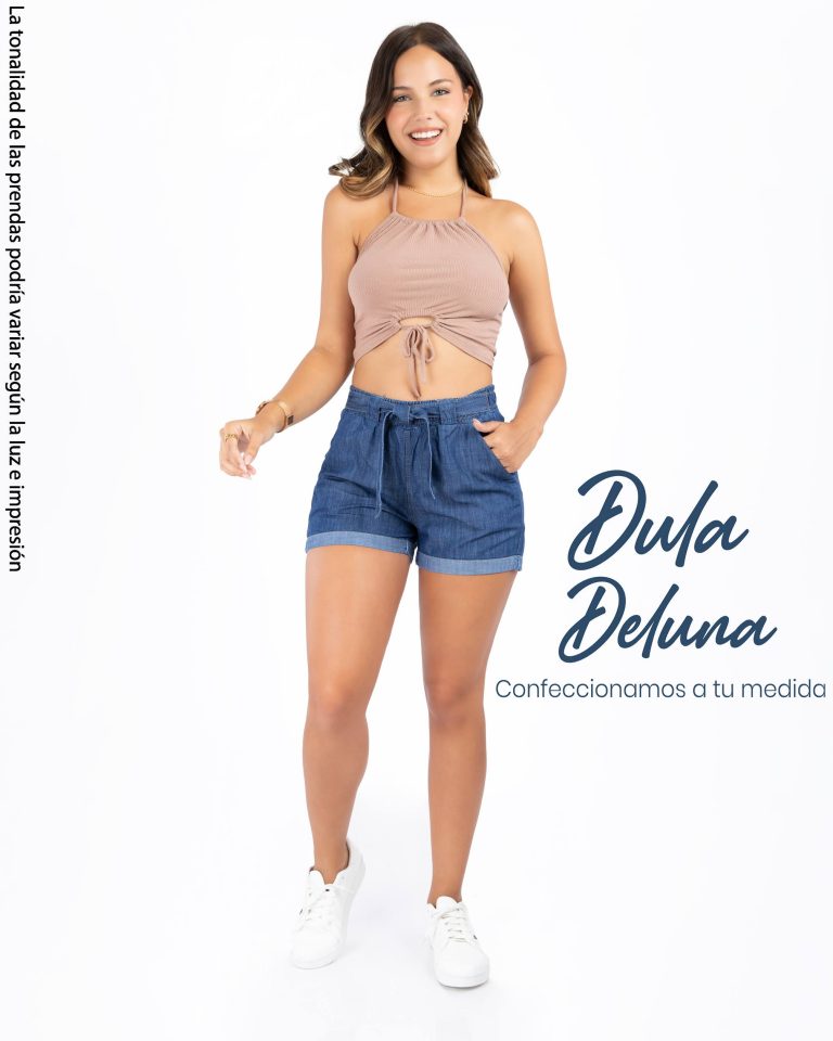 Short para Mujer Denim Casual Diario Tiro Alto con Lazo London