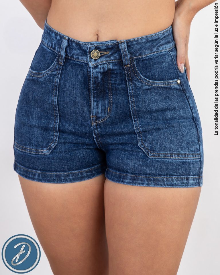 Short Jean Mujer Stretch Casual Mezclilla con Bolsillos Sirio