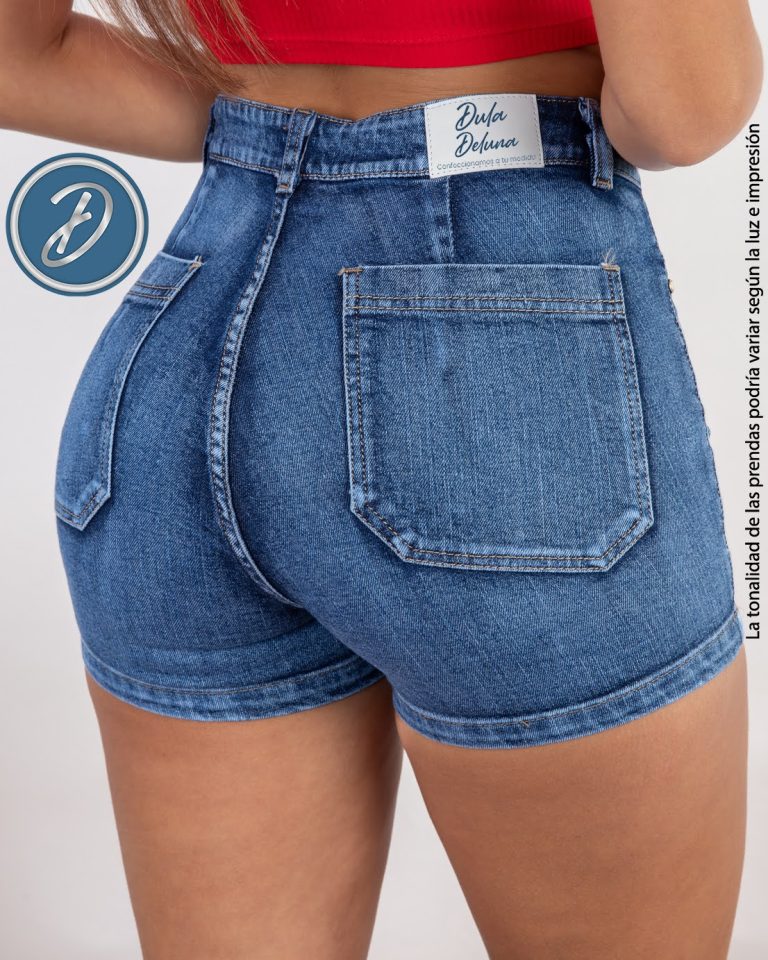 Short Jean Mujer Stretch Casual Elegante con Bolsillos Sirio