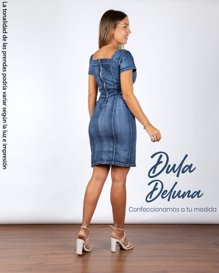 Vestido para Mujer Corto Casual Fiesta Denim Stretch Grecia