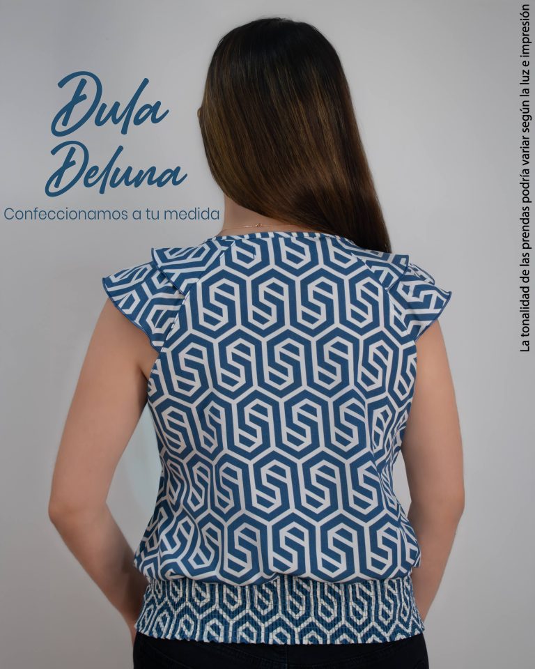 Blusa Mujer Fiesta Casual Seda Francesa Estampado Manga Cero