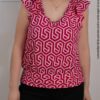 Blusa de Mujer Salida Casual Seda Francesa Estampado Manga Cero