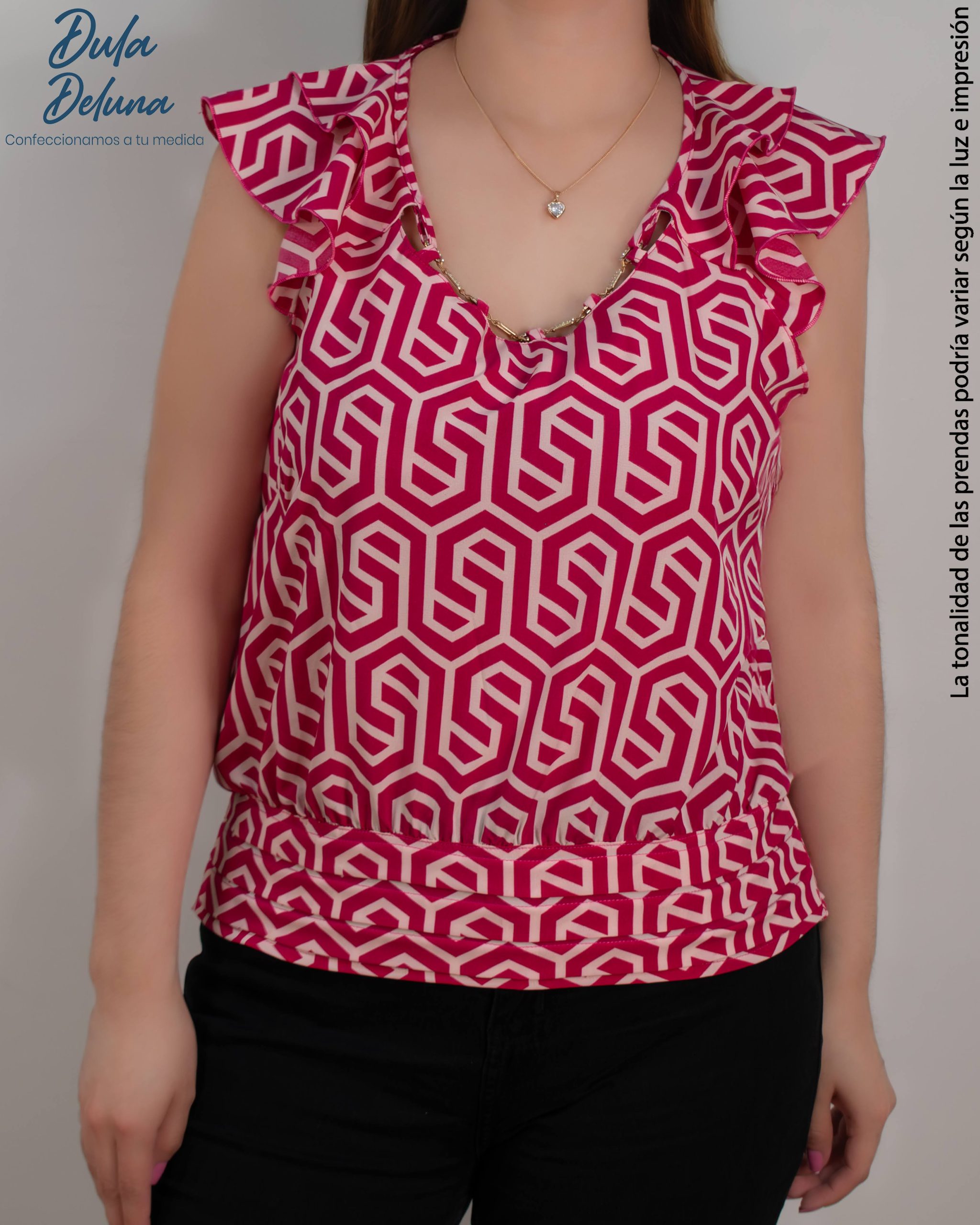 Blusa de Mujer Salida Casual Seda Francesa Estampado Manga Cero