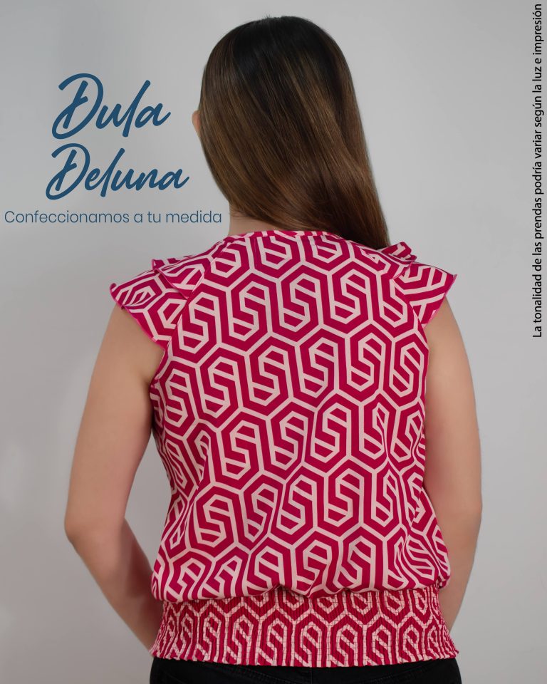 Blusa Mujer Casual Elegante Seda Francesa Estampado Manga Cero