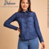 Camisa para Mujer Casual Noche Manga Larga Denim Broche