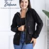 Casaca Abrigo Mujer Fiesta Casual Drill Cotton con Capucha Zoe