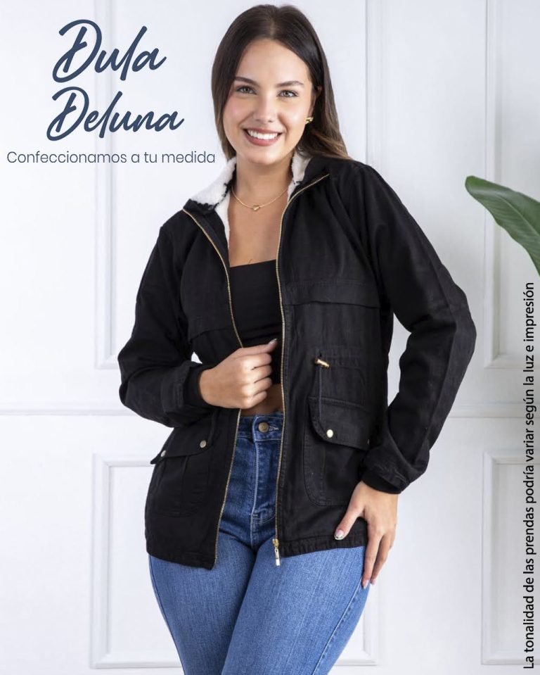 Casaca Abrigo Mujer Fiesta Casual Drill Cotton con Capucha Zoe