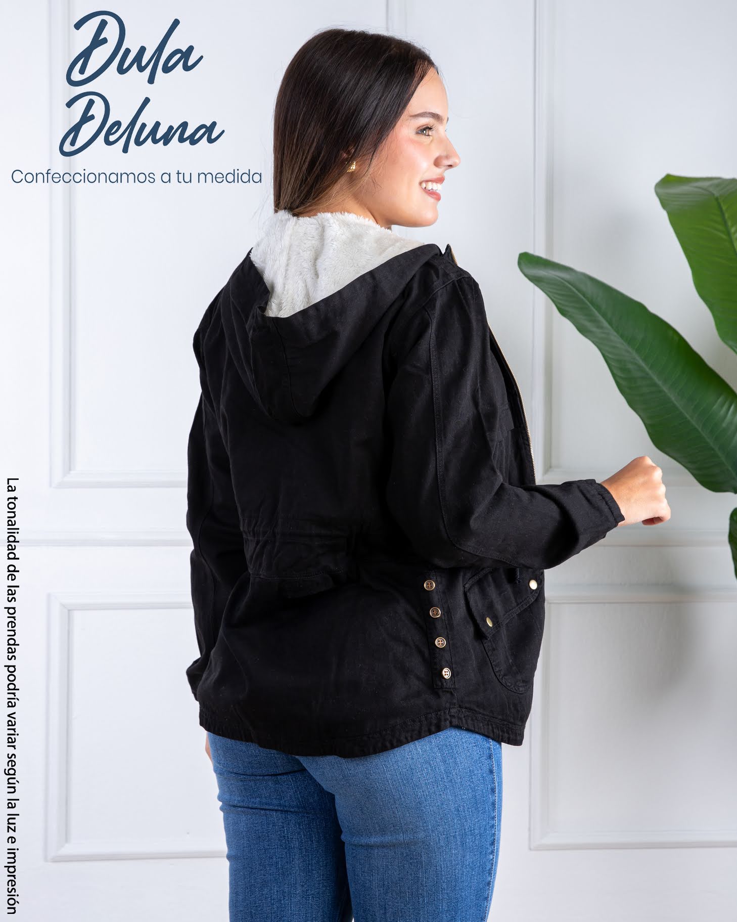 Casaca Abrigo para Mujer Casual Moda Drill Cotton con Capucha Zoe