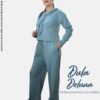 Conjunto Comfy para Mujer Casual Diario Espiga Palazo + Hoodie Kristel