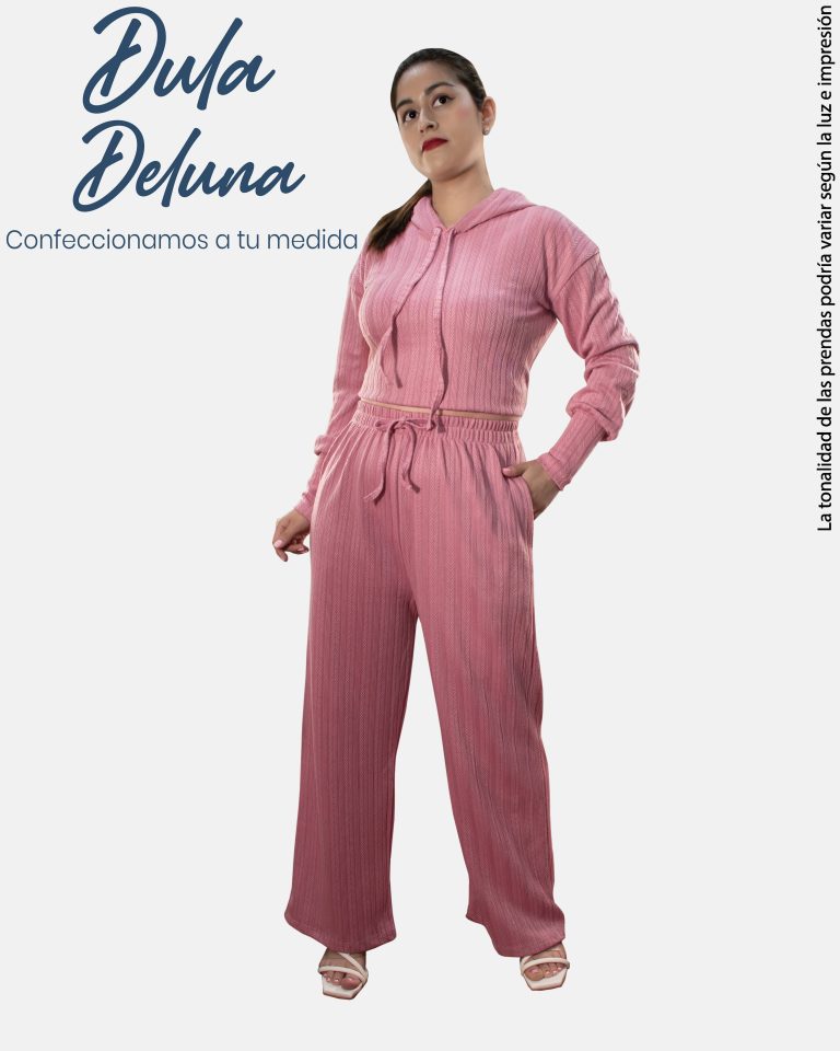 Conjunto Comfy de Mujer Casual Urbano Espiga Palazo + Hoodie Kristel