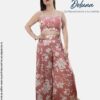 Conjunto de Mujer Salida Casual Seda Francesa Palazo + Top Tiras con Copa