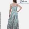 Conjunto Mujer Casual Elegante Seda Francesa Palazo + Top Tiras con Copa