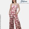 Enterizo de Mujer Casual Fiesta Palazo Lino Estampado con Tiras
