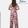 Enterizo Mujer Casual Elegante Palazo Lino Estampado con Tiras