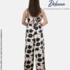 Enterizo Mujer Casual Oficina Palazo Lino Estampado con Tiras
