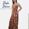 Enterizo para Mujer Casual Elegante Seda Francesa Asimétrico Lazo y Tiras