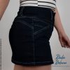 Falda Short para Mujer Casual Denim Mini Jean Botones