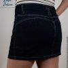 Falda Short Mujer Casual Calle Mini Jean Botones