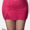 Falda Short de Mujer Drill Stretch Casual Cómodo Botones