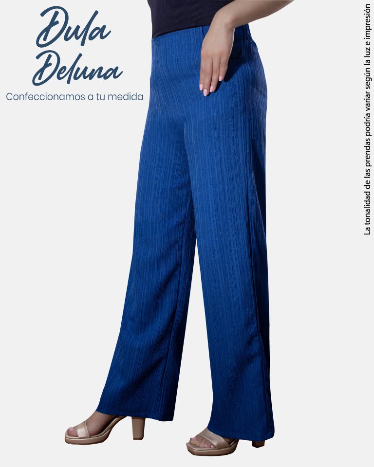 Pantalón Palazo Drapeado para Mujer Casual Urbano Batari Corrugado