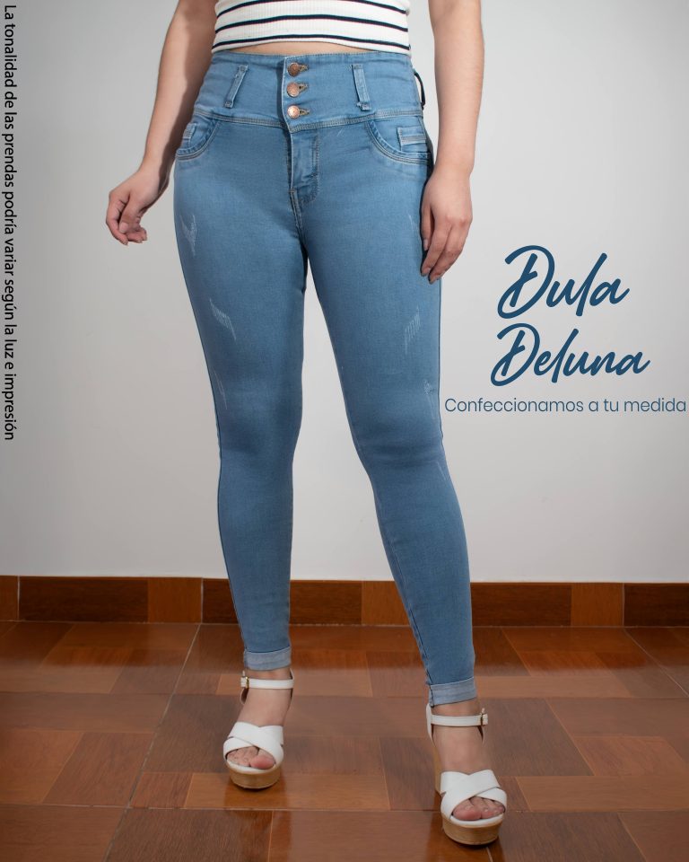 Pantalón Denim Mujer Rasgado Skinny Stretch Casual Elegante