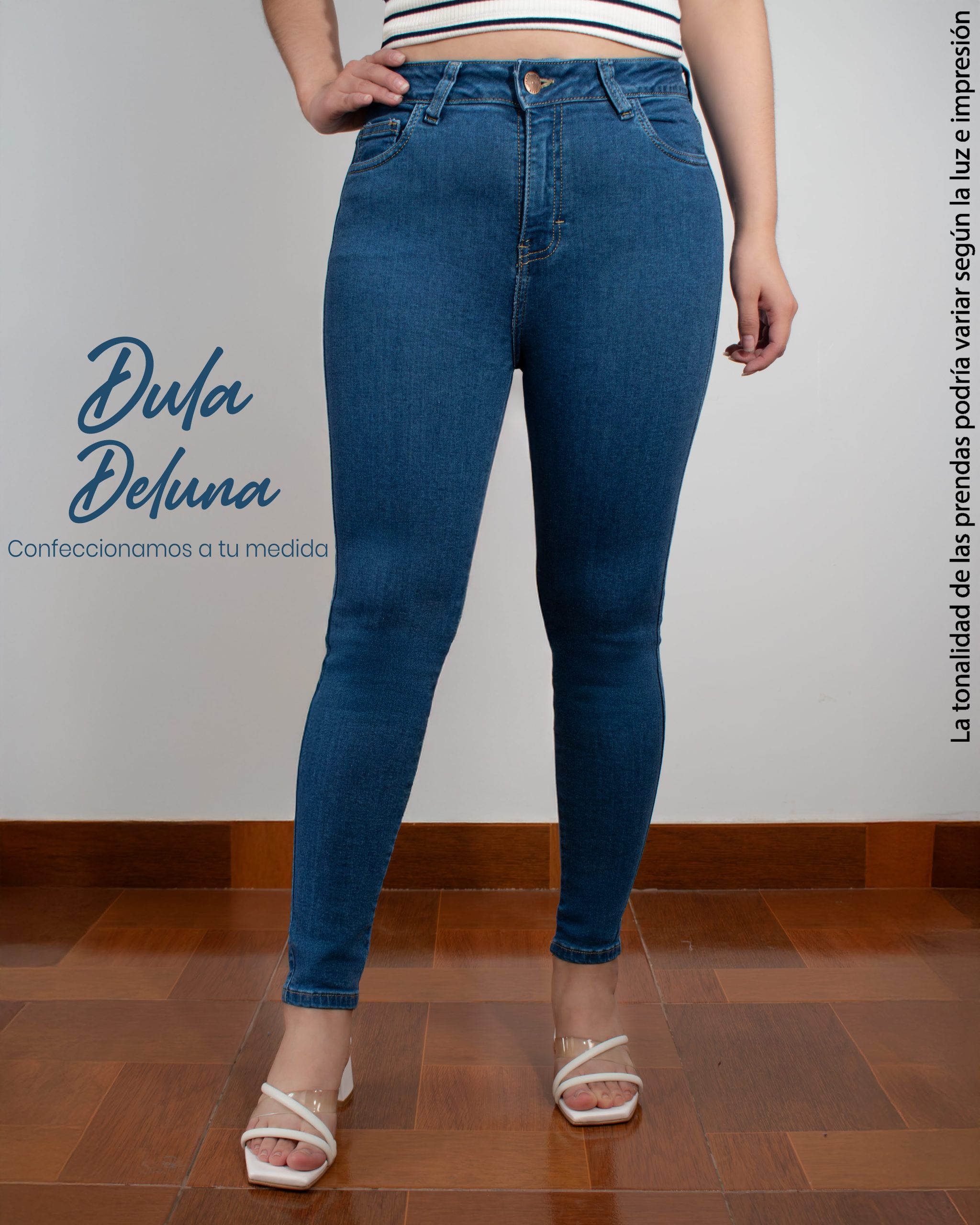 Pantalón Mujer Skinny Casual Evento Denim Stretch con Bolsillos