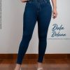 Pantalón Mujer Skinny Casual Elegante Denim Stretch con Bolsillos