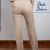 Pantalón Cargo para Mujer Casual Elegante Jean con Regulador