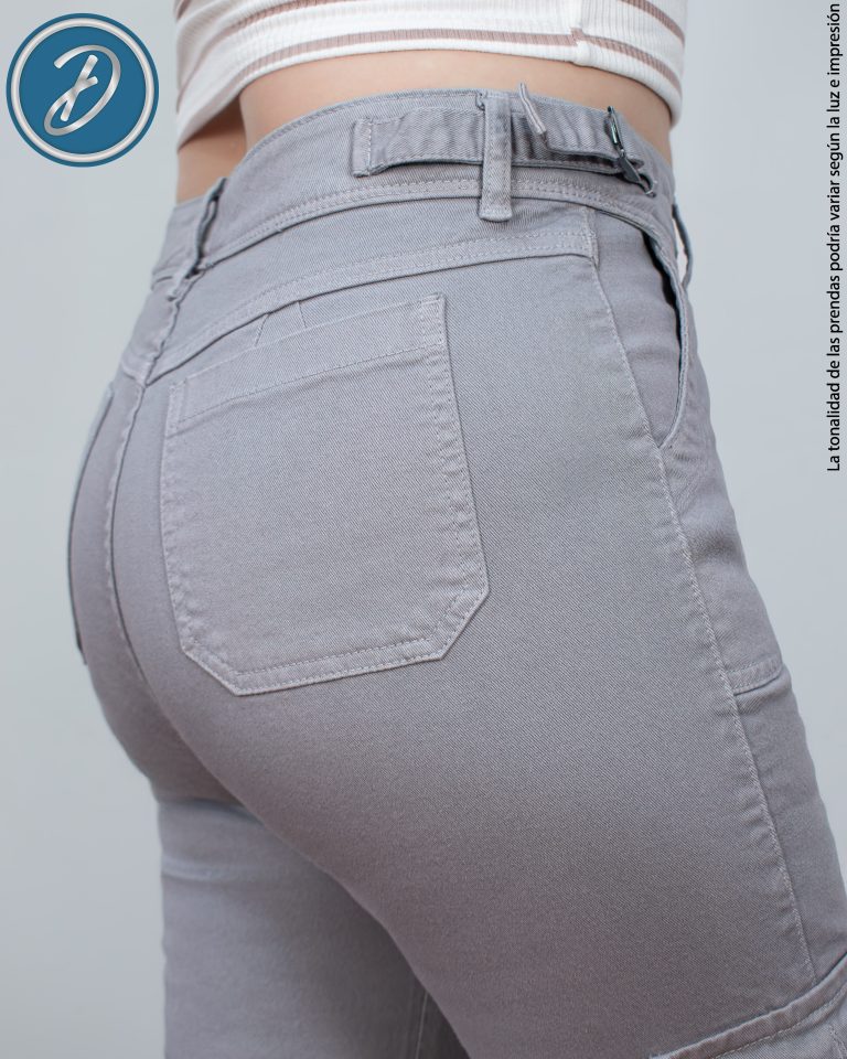 Pantalón Cargo de Mujer Casual Noche Jean con Regulador