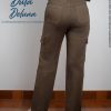Pantalón Cargo Mujer Casual Elegante Jean con Regulador