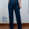 Pantalón Jean para Mujer Recto Tiro Medio Freyka